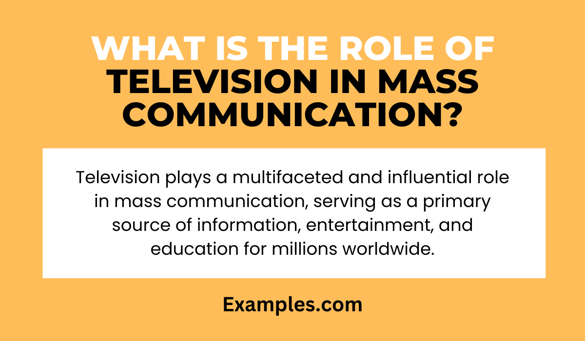 what is the role of television in mass communication