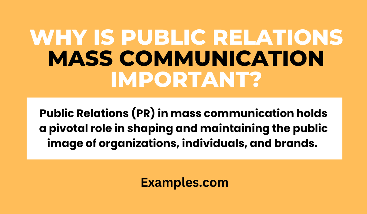 why is public relations mass communication important