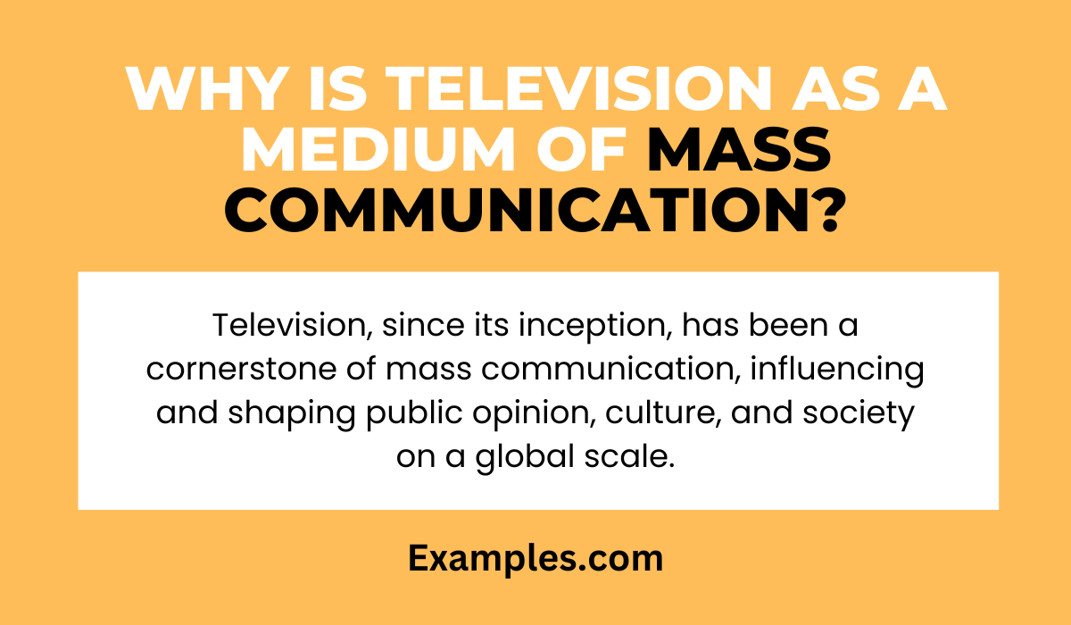 why is television as a medium of mass communication
