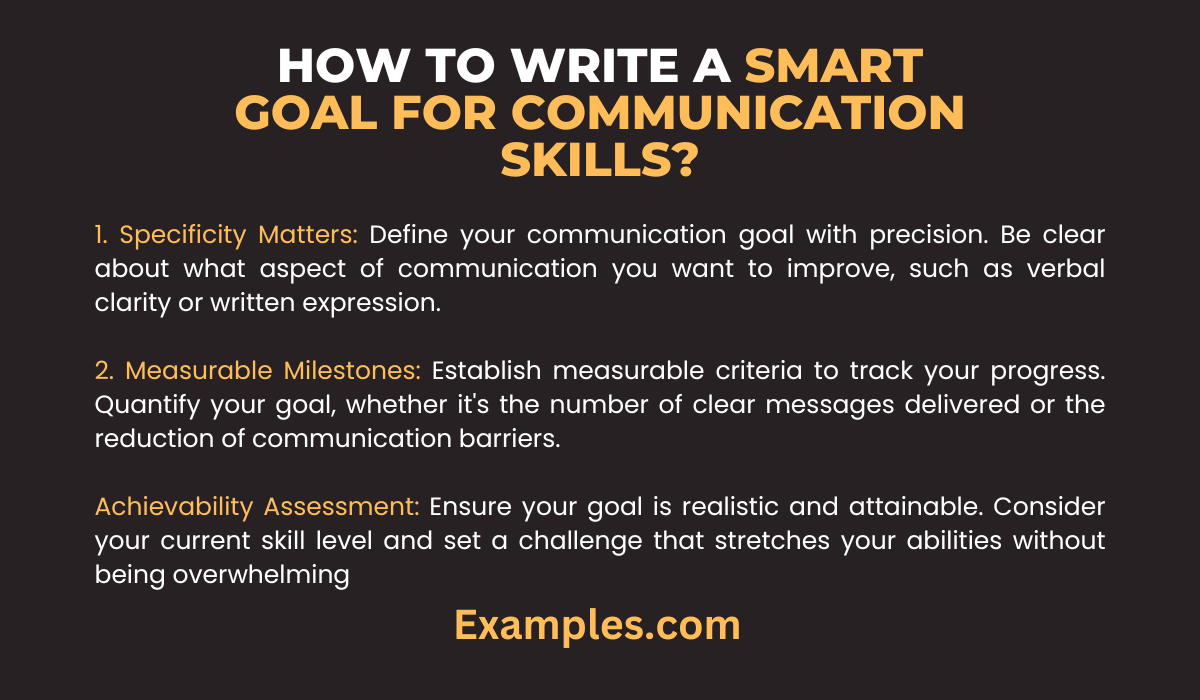 write a smart goal for communication skills 1