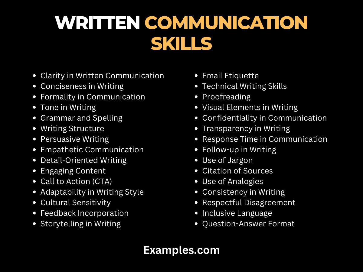 written communication skills