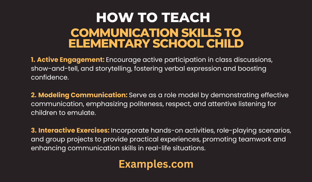 how to teach communication skills elementary school child