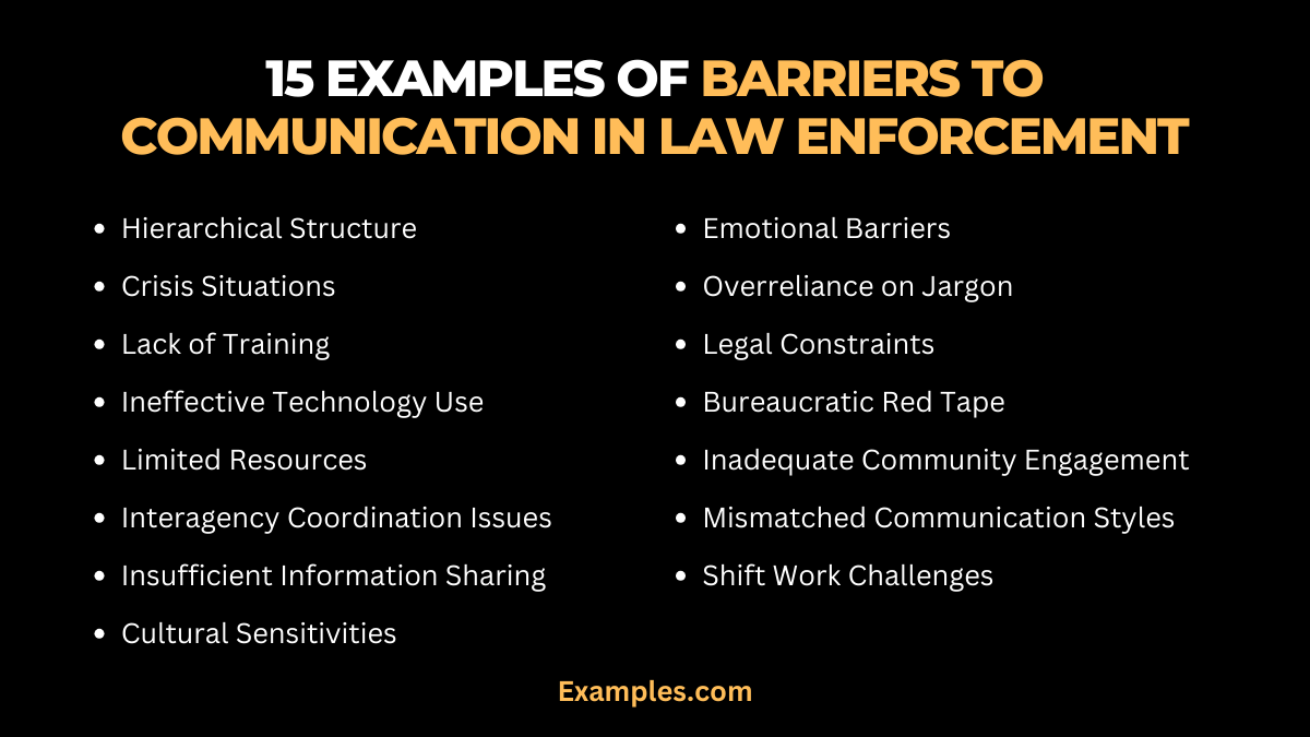 15 examples of barriers to communication in law enforcement2