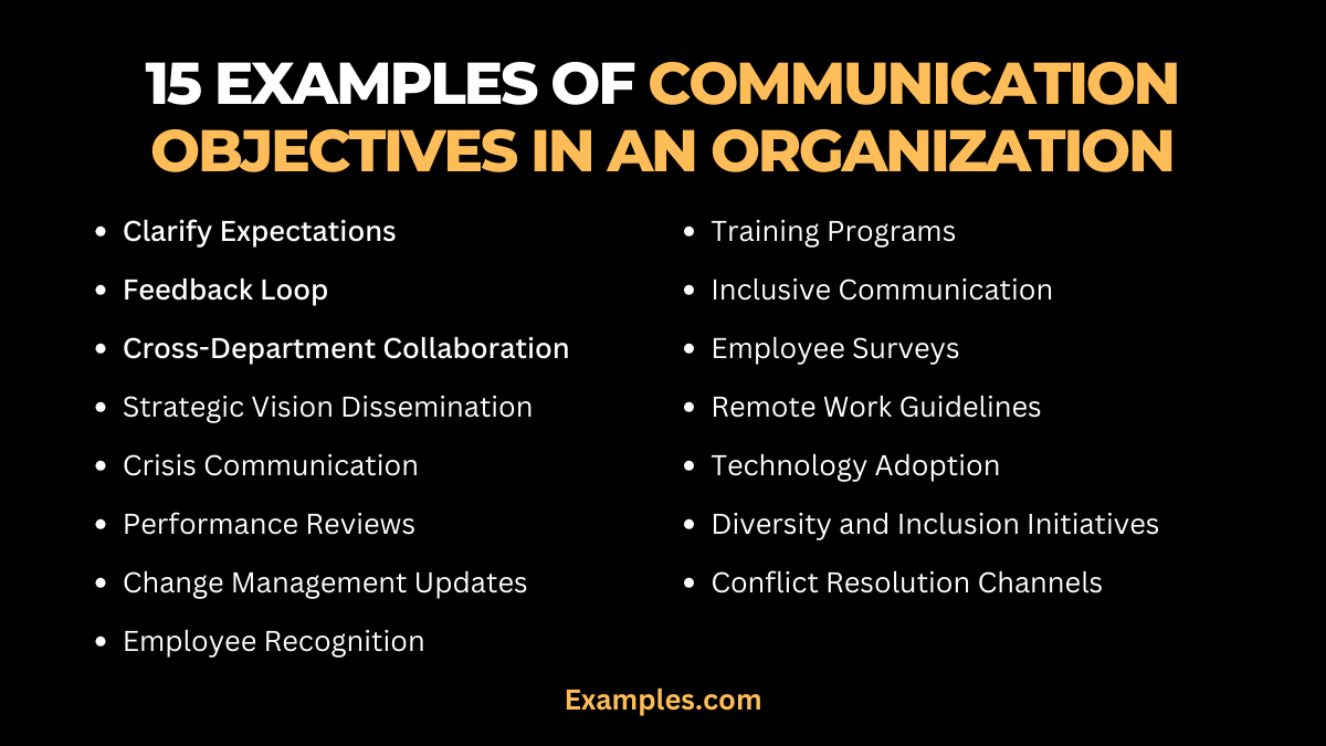 15 Examples of Communication Objectives In An Organization