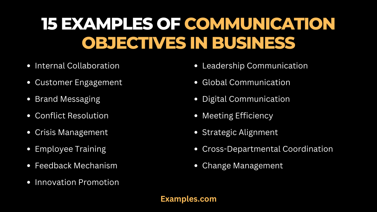 15 examples of communication objectives in business 