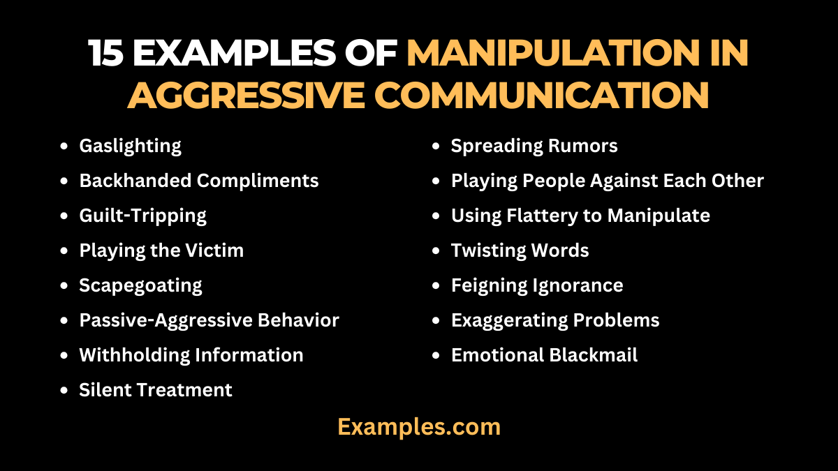 15 examples of manipulation in aggressive communication