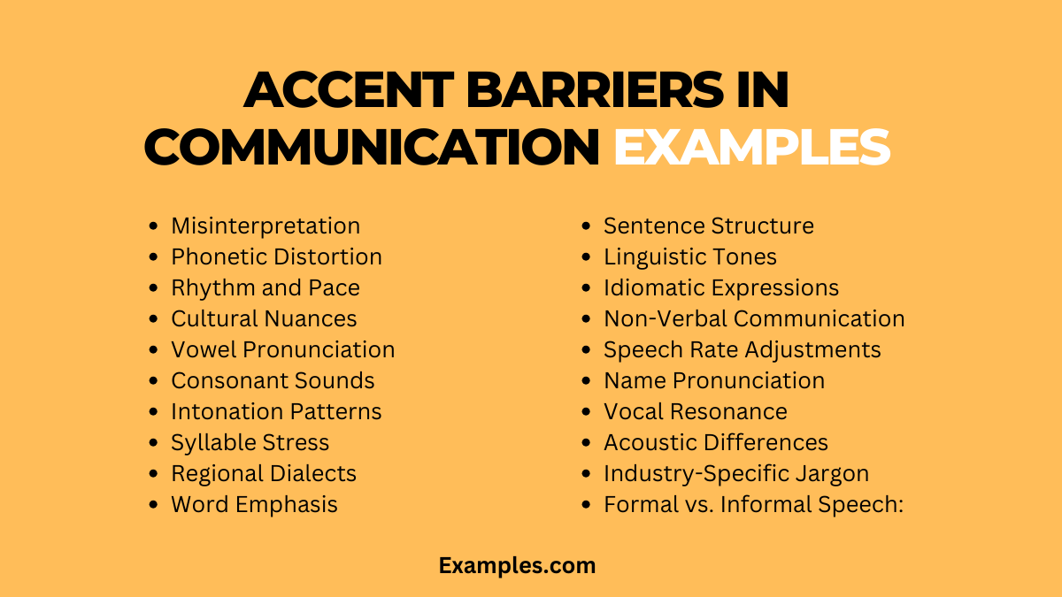 20 accent barriers in communication examples