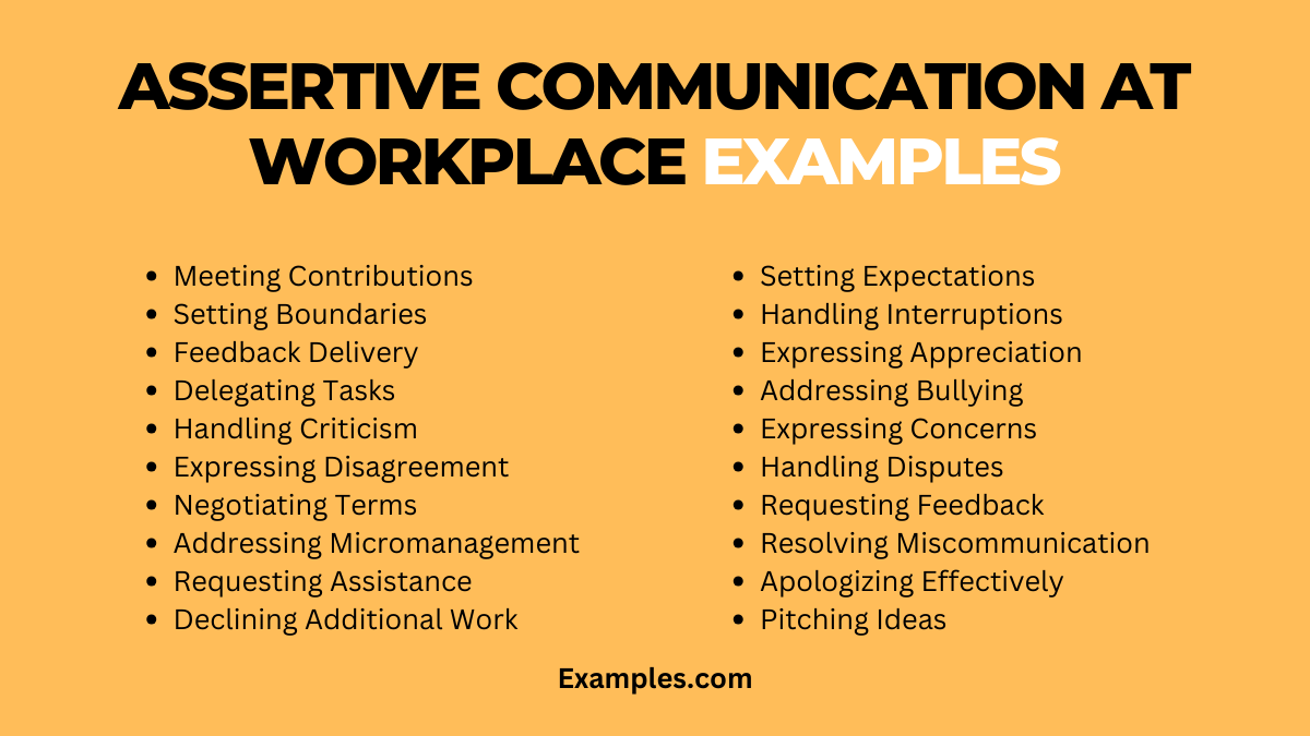 20 assertive communication at workplace examples