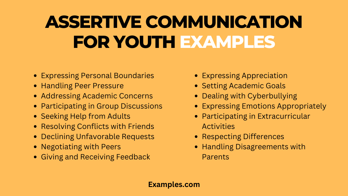 20 assertive communication for youth examples