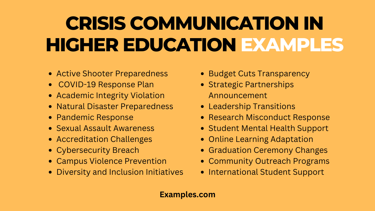 20 crisis communication in higher education examples