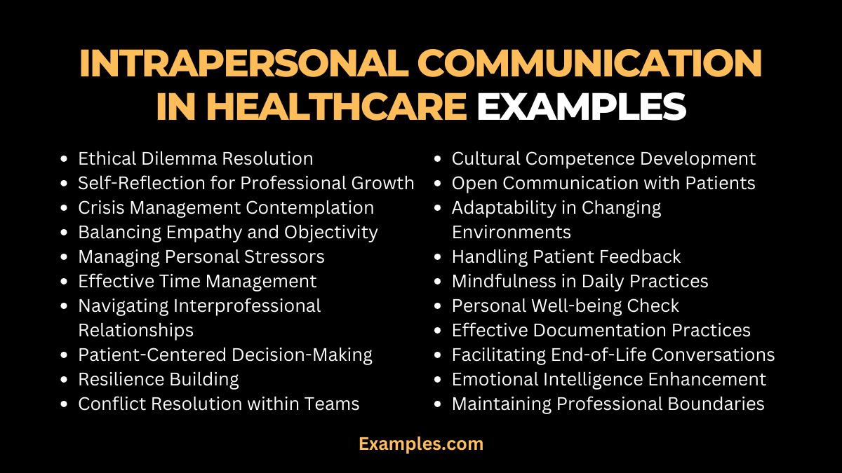 20 intrapersonal communication in healthcare examples