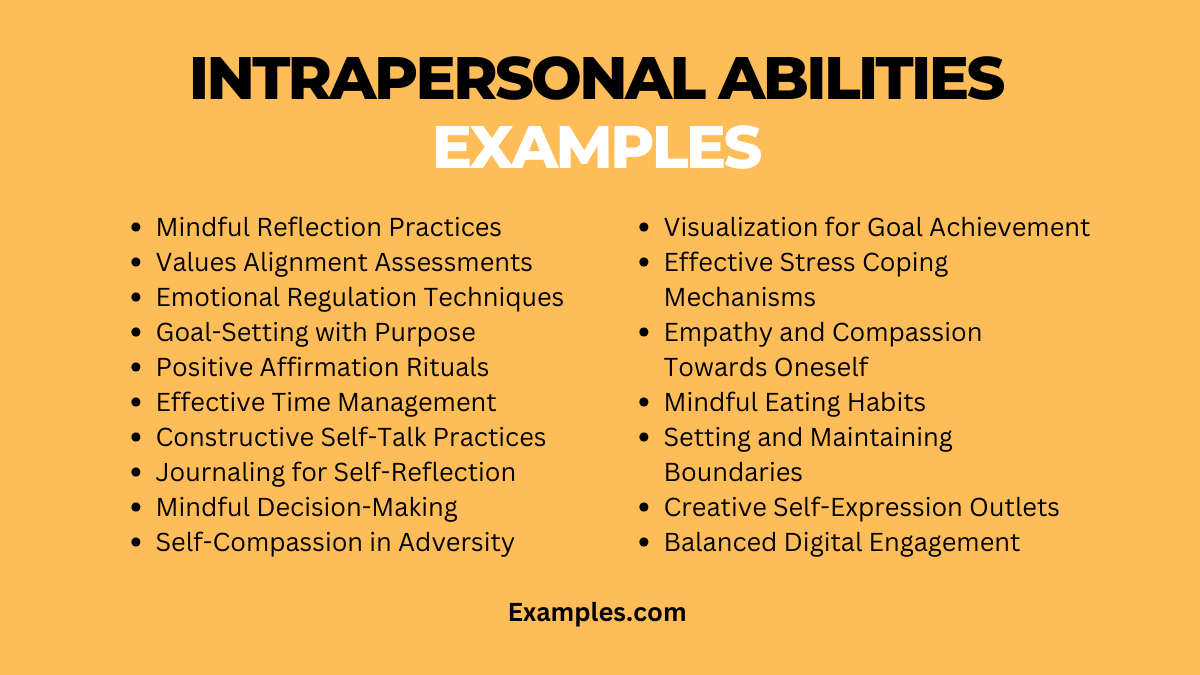 Intrapersonal Abilities Examples , Pdf