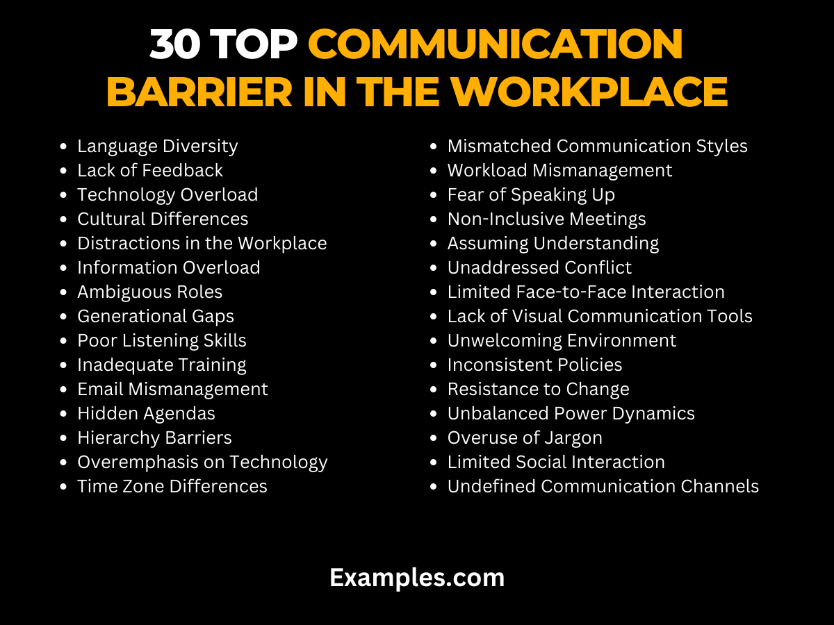 30 top communication barrier in t