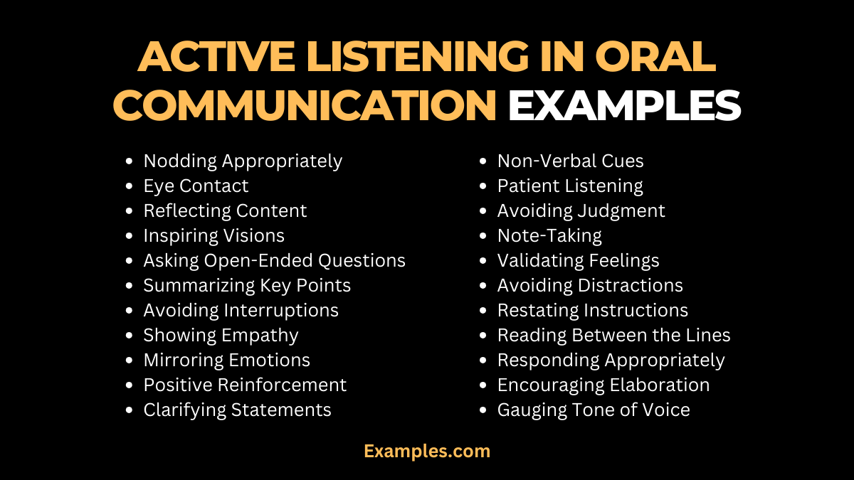 active listening in oral communication examples