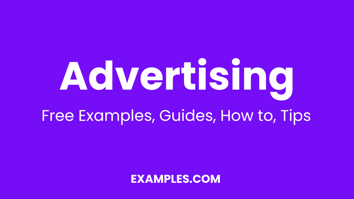 Advertising Examples