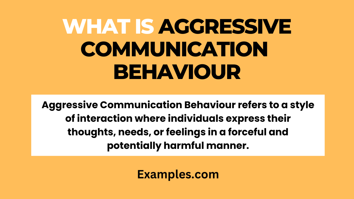 aggressive communication behaviour