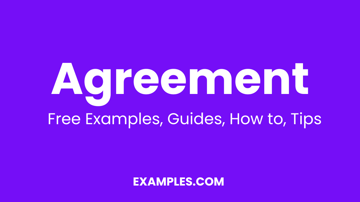 Agreement Examples