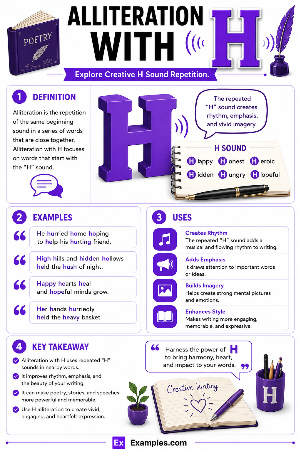 19+ Alliteration with H Examples