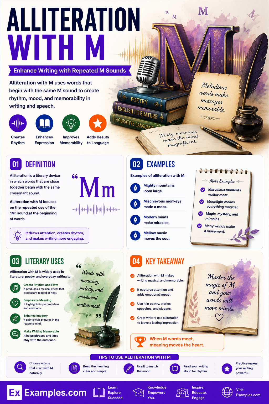 19+ Alliteration with M Examples