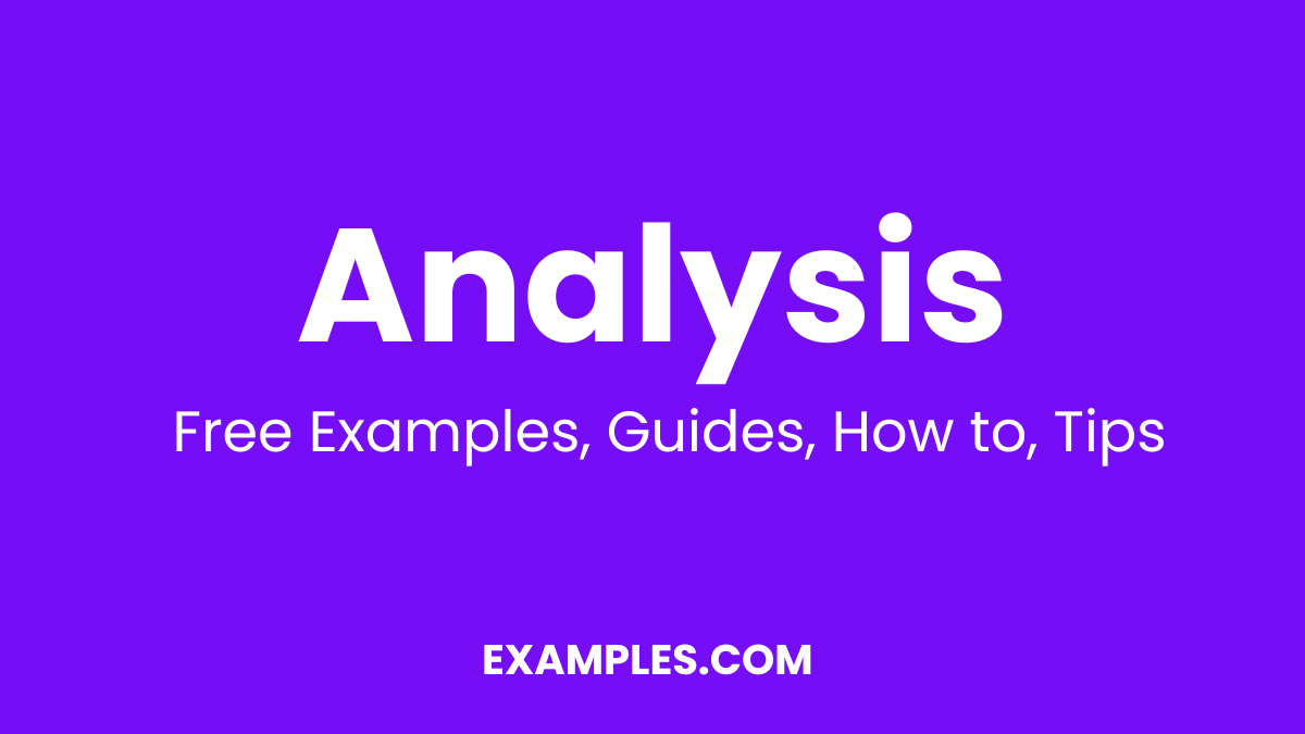 Analysis Examples