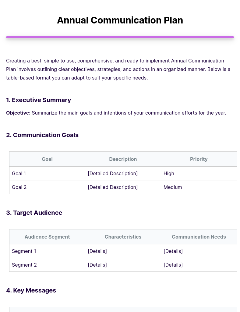 Annual Communication Plan: Examples, How to Create, Pdf