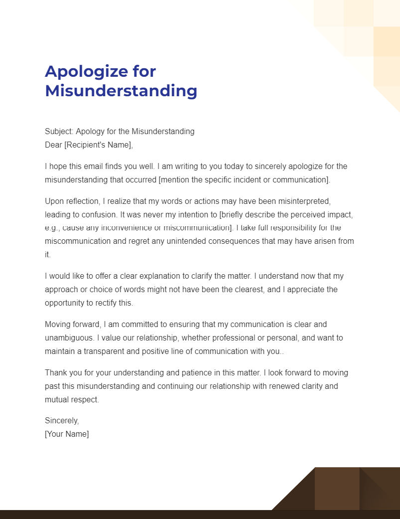 How to Apologize for Miscommunication: PDF