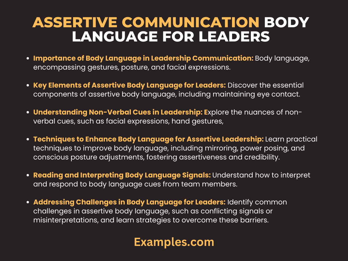assertive communication body language for leaders