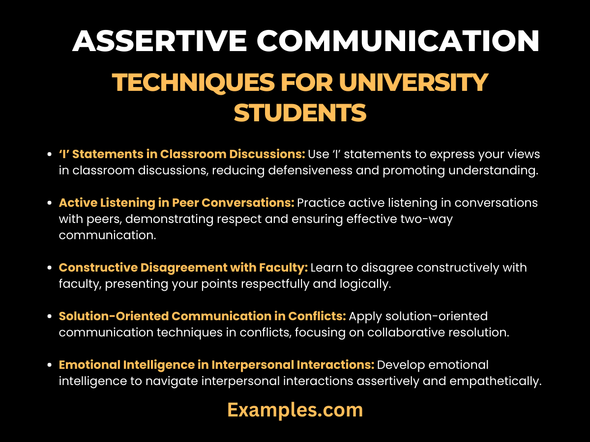 Assertive Communication Techniques for University Students