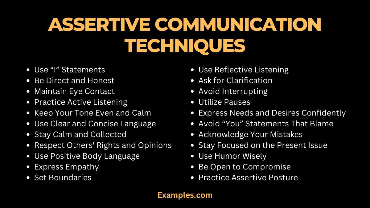 Assertive Communication Techniques: Examples, PDF