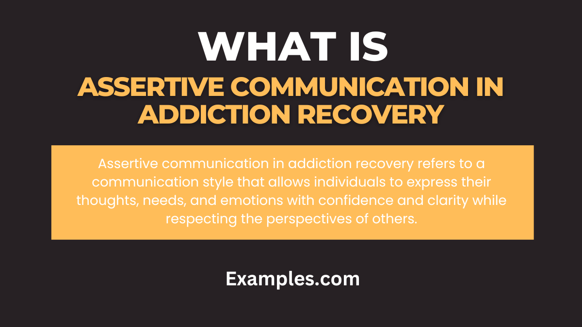 Assertive Communication in Addiction Recovery Examples, PDF