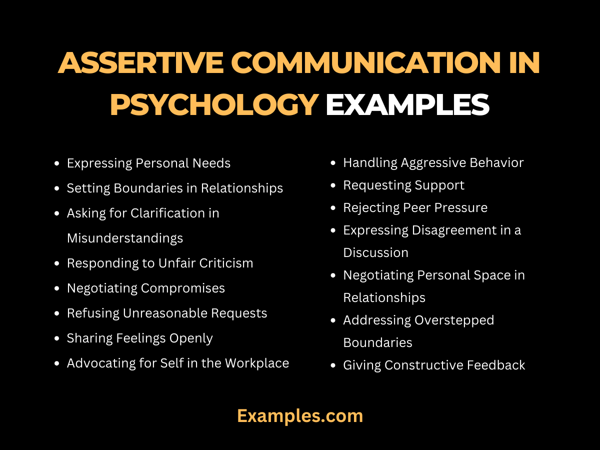 assertive communication in psychology examples