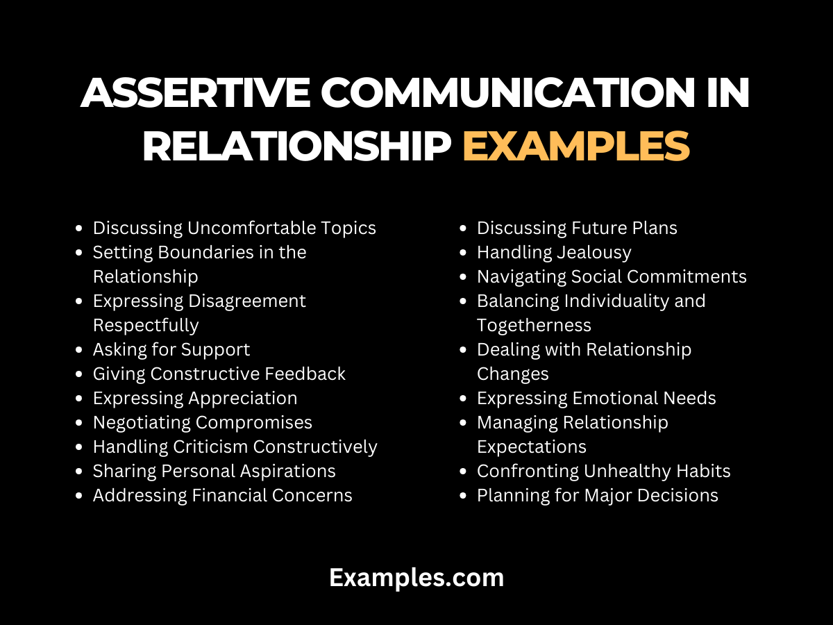 assertive communication in relationship examples