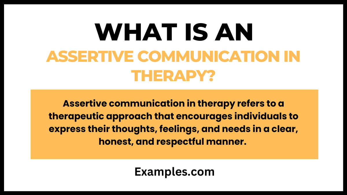 assertive communication in therapy
