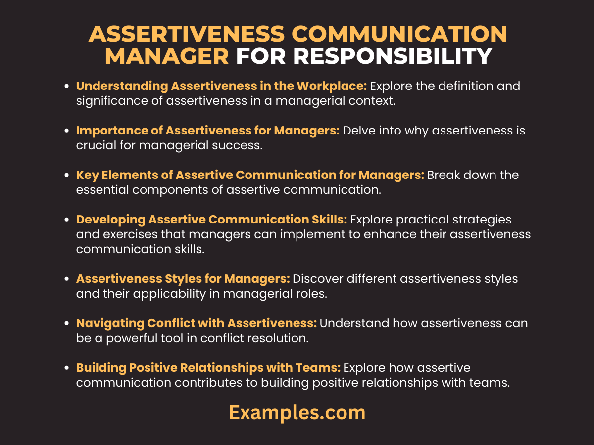 Assertiveness communication manager for responsibility