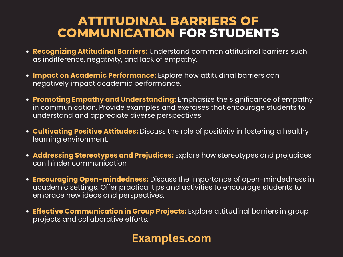 attitudinal barriers of communication for students