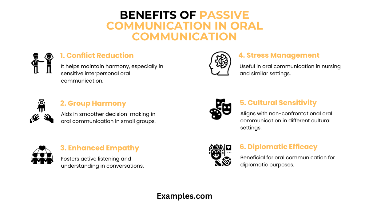 benefits of passive communication in oral communication