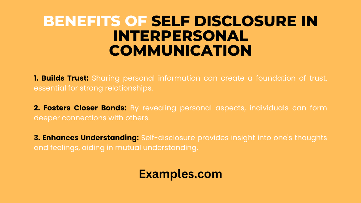 Which Of The Following Claims About Self Disclosure Is True Self Disclosure in Interpersonal Communication - Examples
