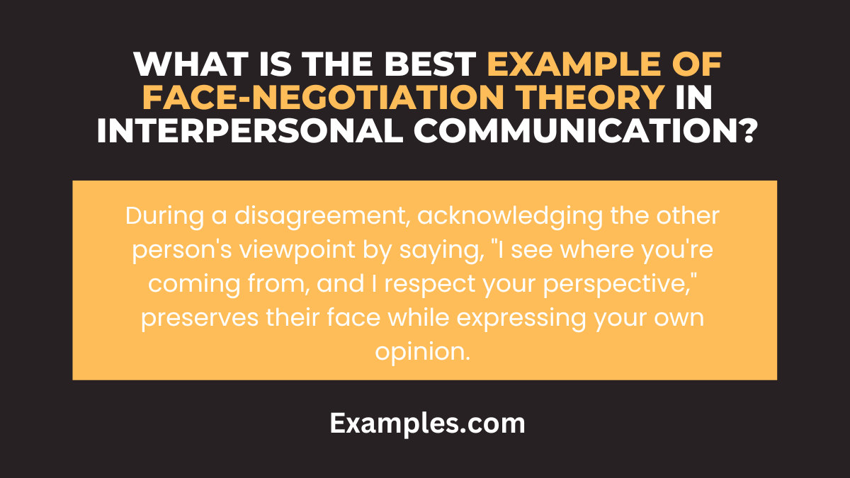 FaceNegotiation Theory in Interpersonal Communication 19+ Examples