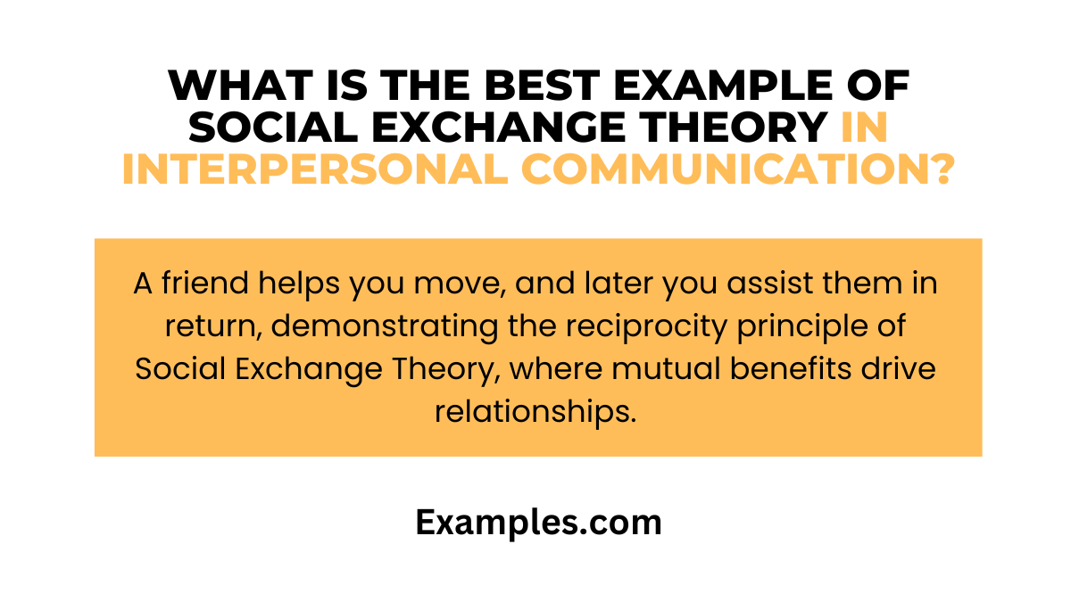 Social Exchange Theory in Interpersonal Communication - 19+ Examples