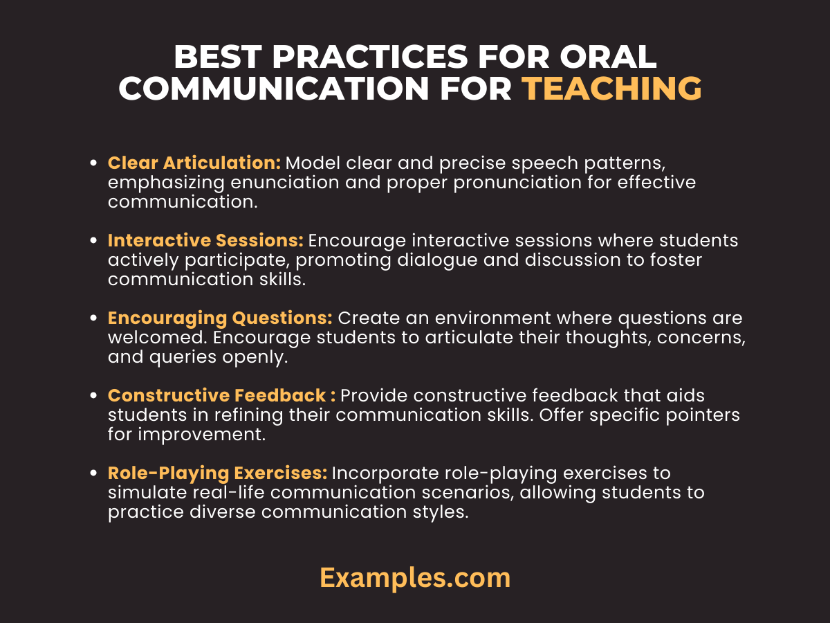 Best Practices for Oral Communication Examples,PDF