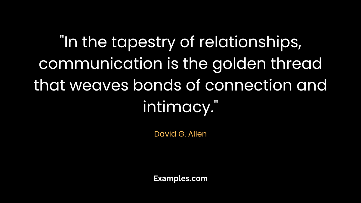 bible quotes on communication by david g