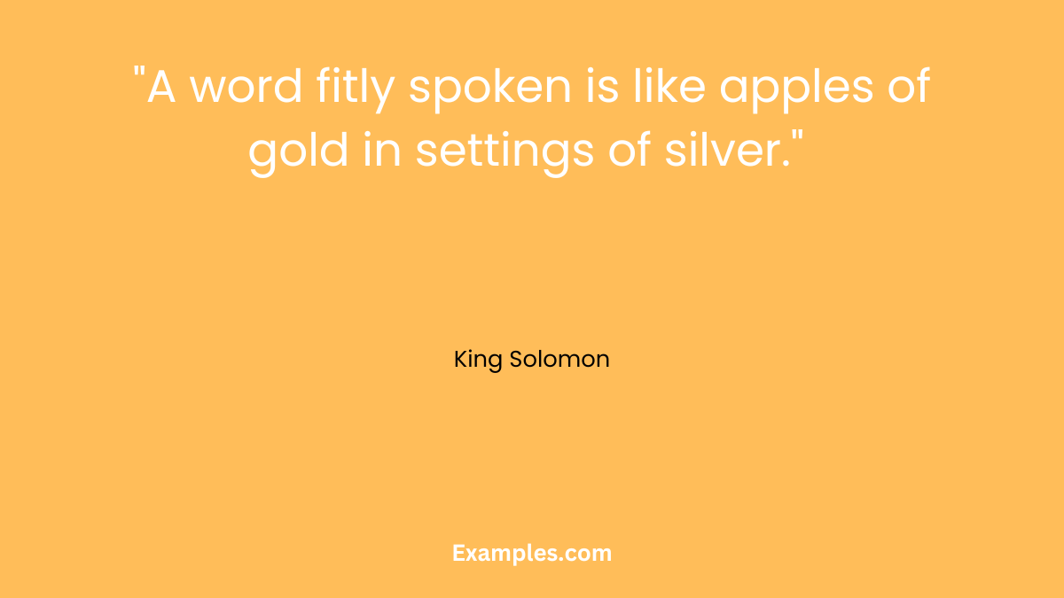 bible quotes on communication by king solomono 