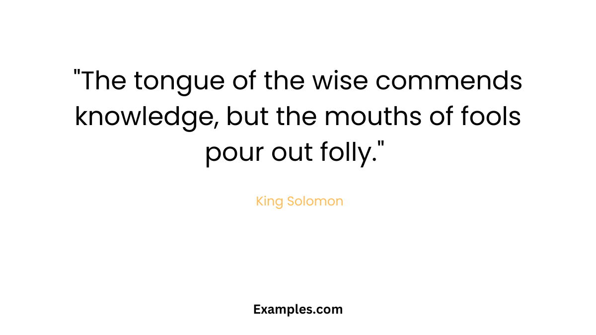 bible quotes on communication by kings solomony