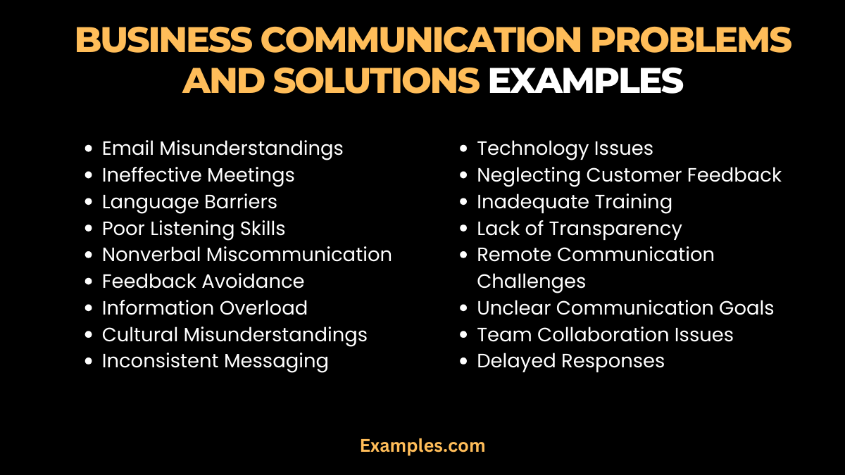 business communication problems and solutions examples