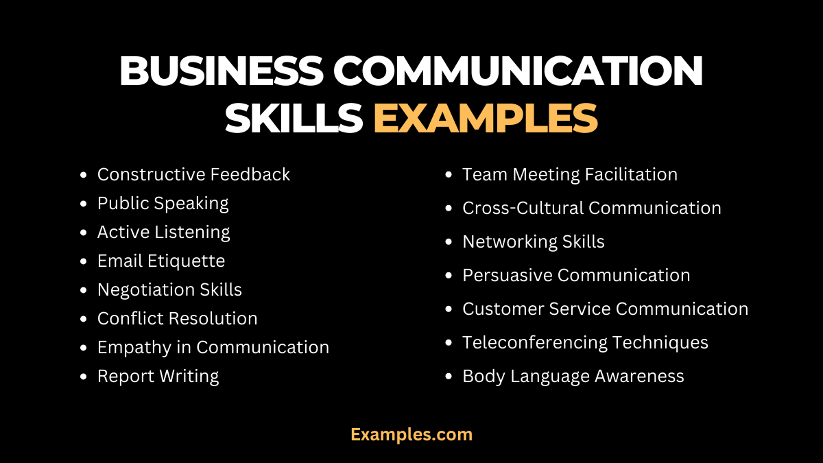 business communication skills examples