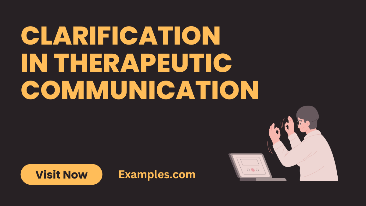 Clarification in Therapeutic Communication