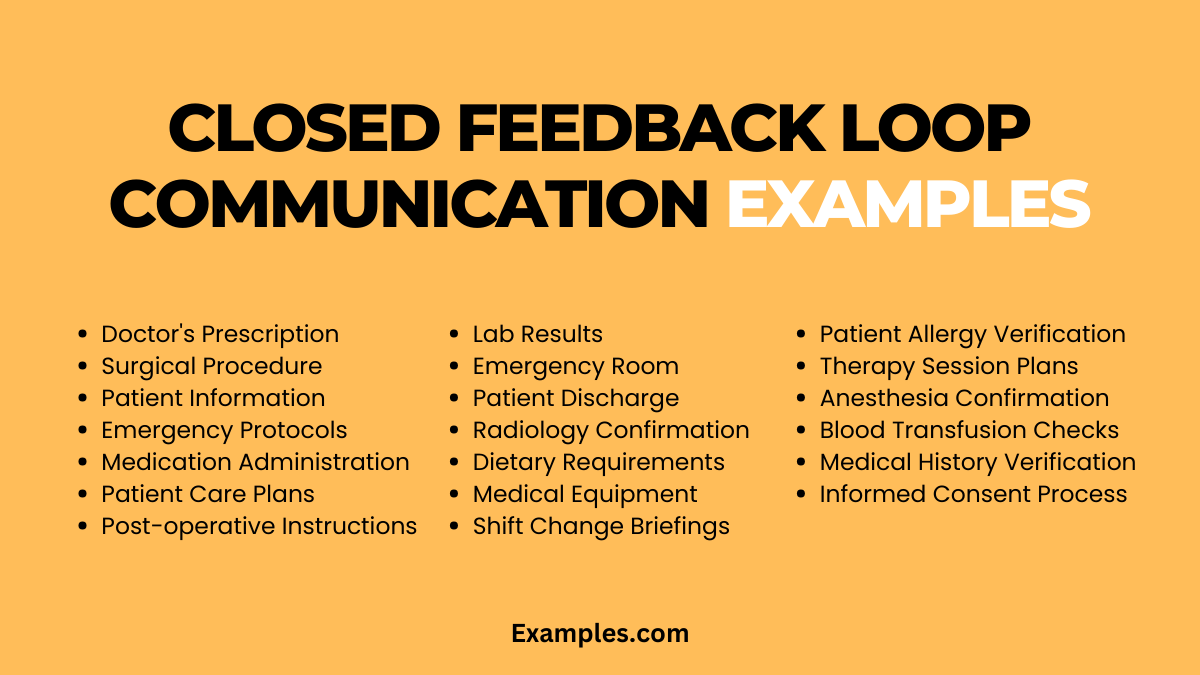 closed feedback loop communication examples