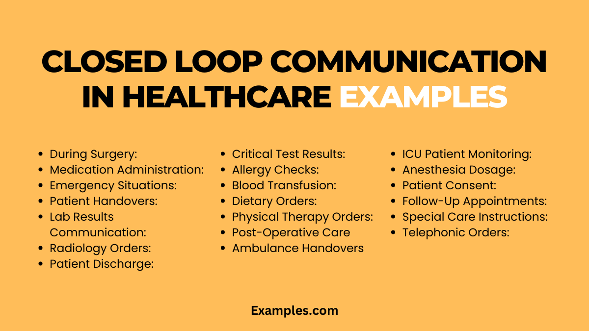 closed loop communication in healthcare examples