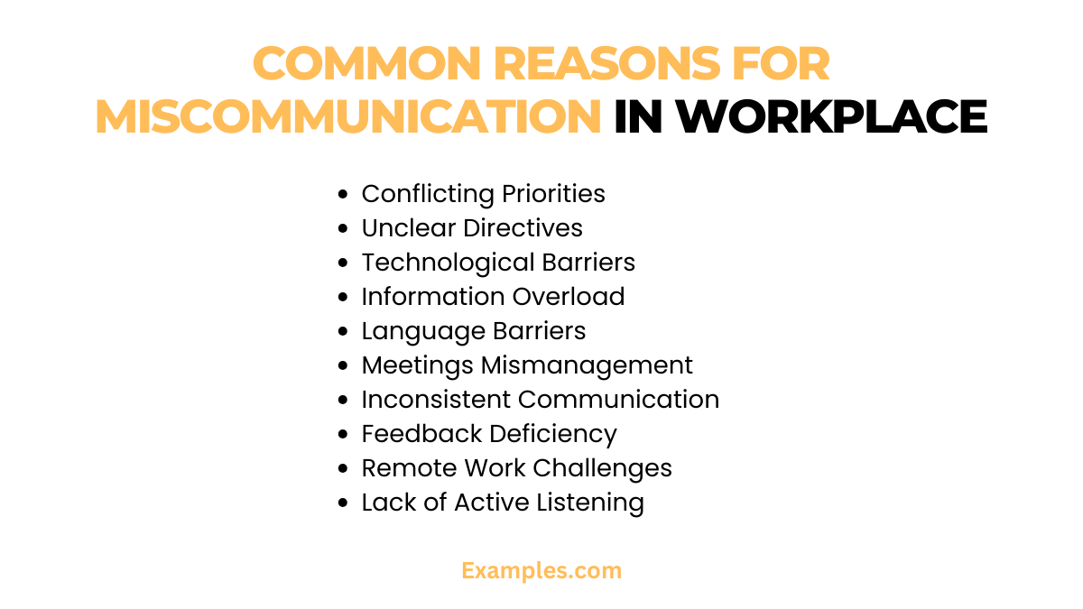 common reasons for miscommunication in workplace