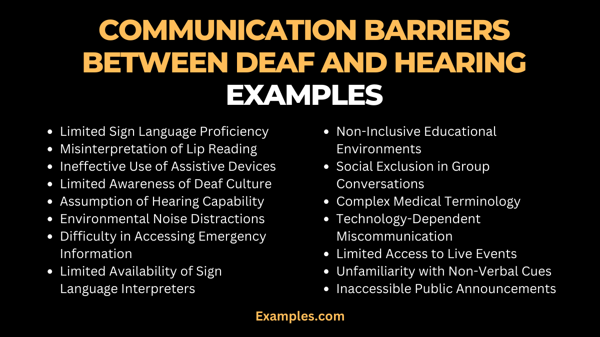 communication barriers between deaf and hearing examples